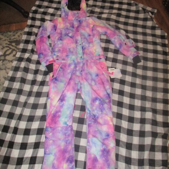 NWT Bluemagic ski snow suit by SNBOCON, size M Tie Dye galaxy - Picture 4 of 11